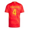 Original Fußballtrikot Spanien Martin Zubimendi 4 Heimtrikot EURO 2024 Für Herren